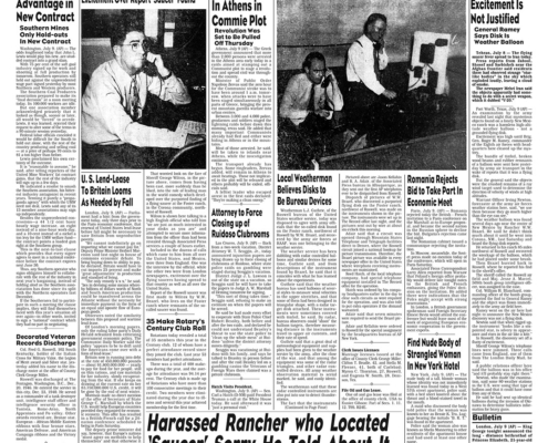 Roswell Daily Record 7-9-1947 reproduction